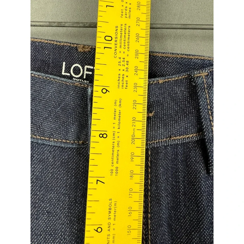 Loft Outlet Jeans Womens 8 Curvy Skinny Dark Indigo Blue Denim NWT